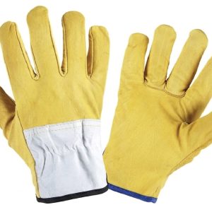 Guante de Cuero Driver Amarillo 3/4