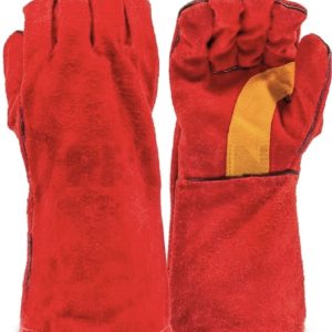 Guante Soldador Rojo/Amarillo con refuerzo en palma